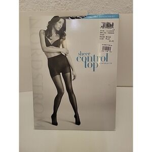 NIP Nordstrom Sheer Control Top Pantyhose size B Plus Mocha Beige